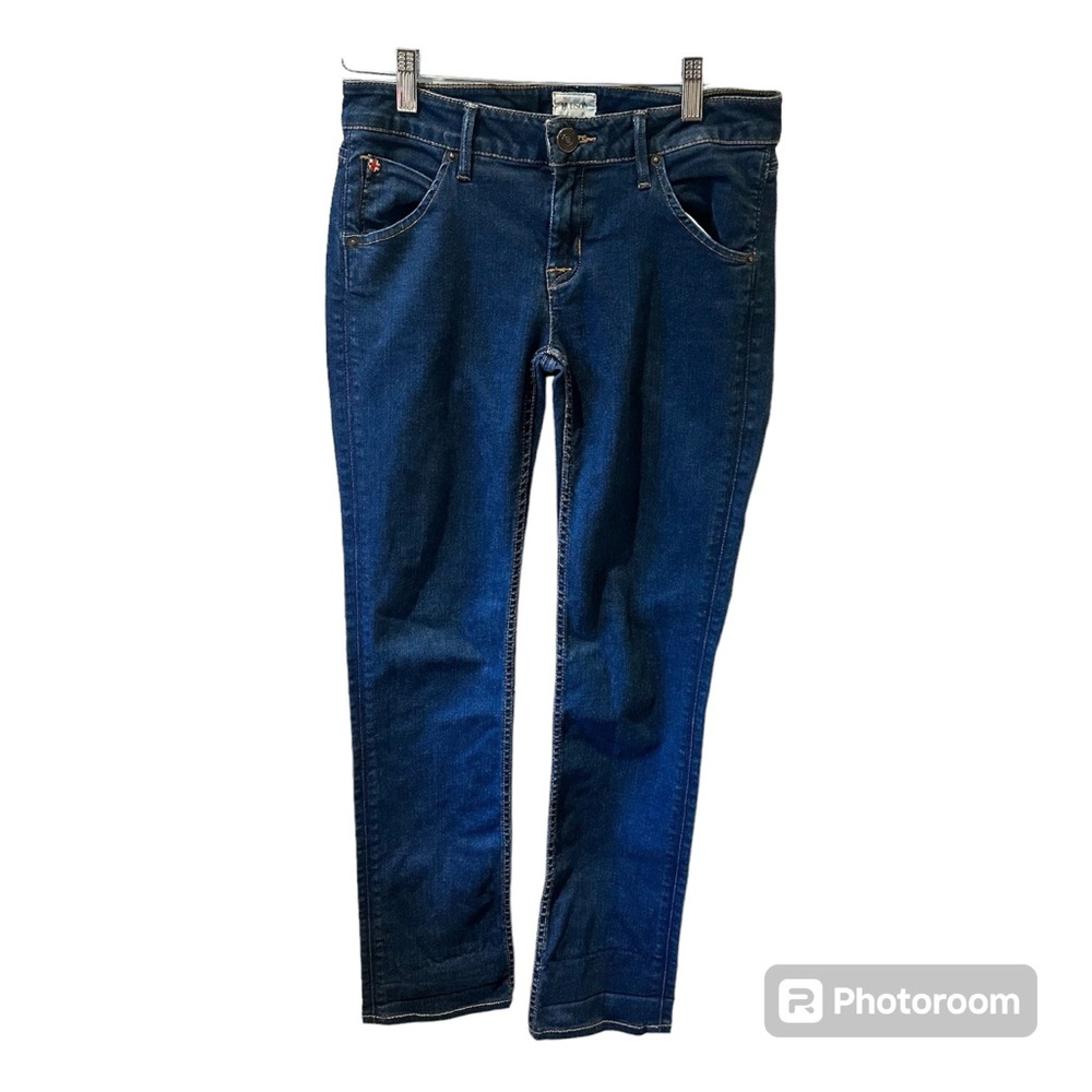 Hudson Jeans Carly Flap Straight Denim Mid-Rise Blue Size 27